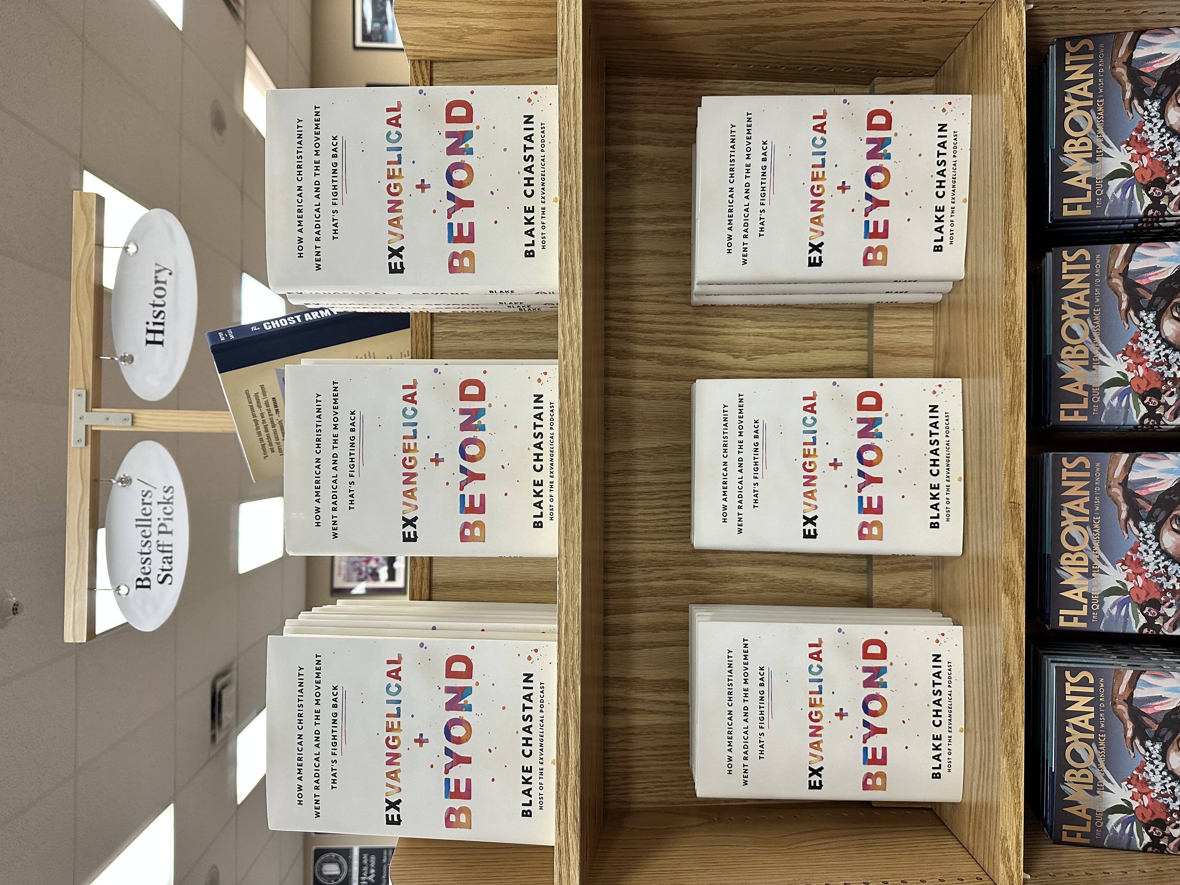 Exvangelical and Beyond on sale at Anderson’s Bookshop in Naperville, IL.