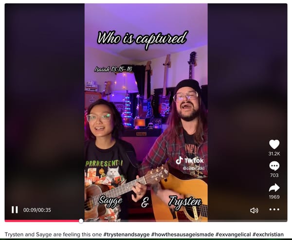 ✍🏻RNS | "Exvangelical TikTok worship parodies bring unexpected healing"