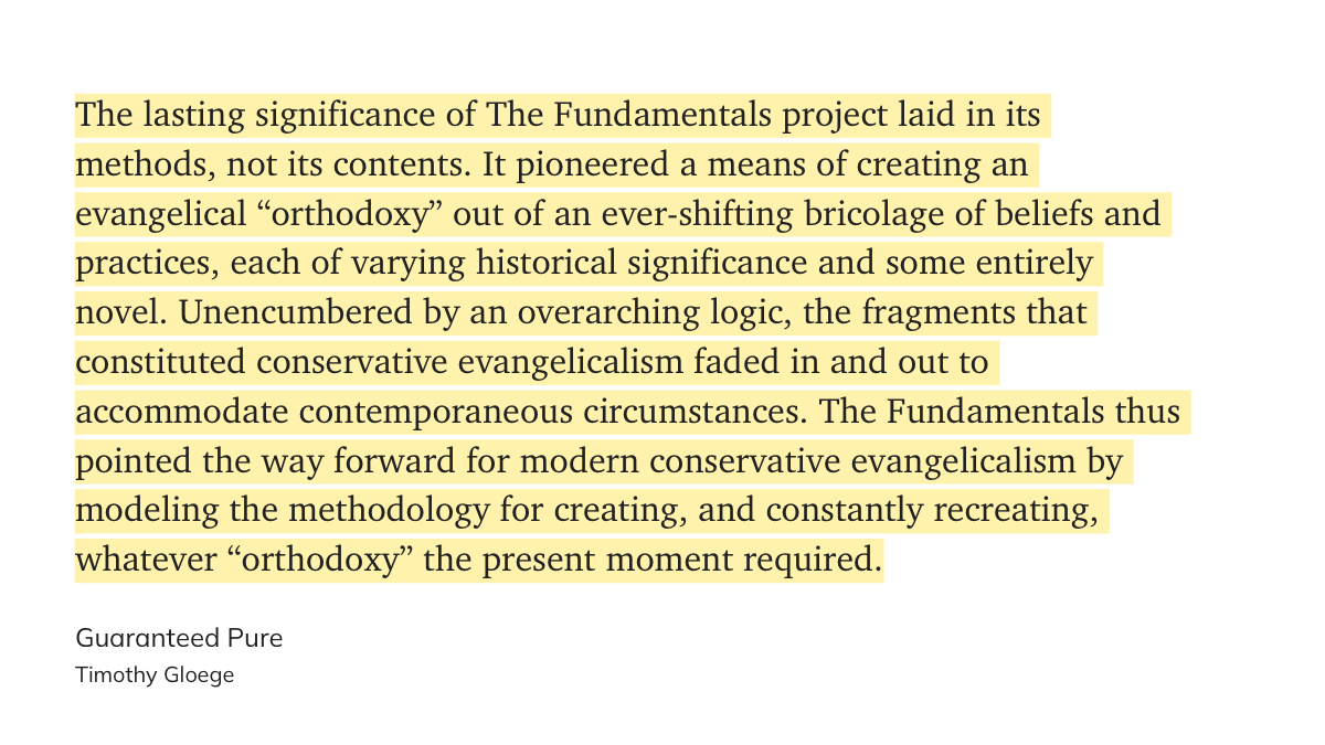The Fungibility of Fundamentalism